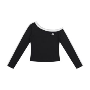 Women’s Color Block Off-the-Shoulder T-Shirt