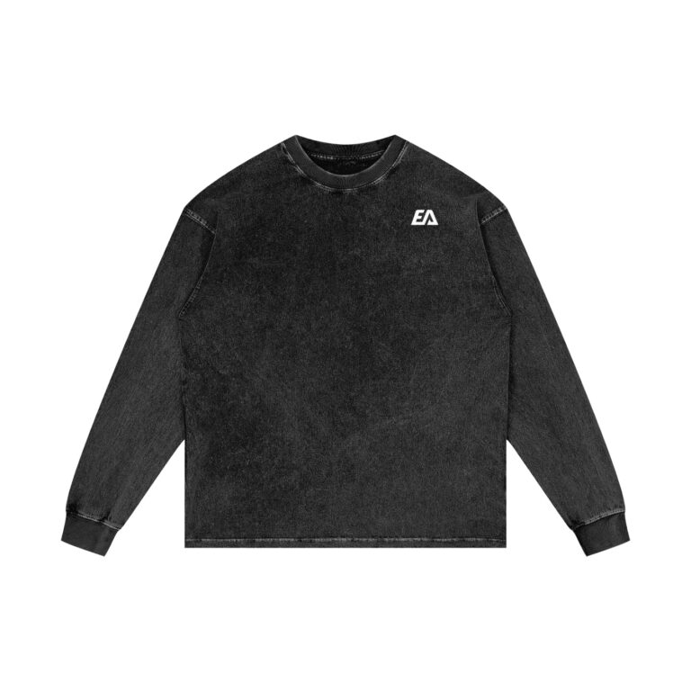 Acid Wash Oversize Long Sleeve T-Shirt