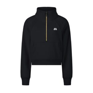 Cropped Half-Zip Sweatshirt
