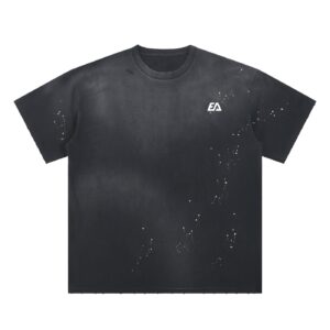 Hand-Frayed Sunfade Paint Splatter T-Shirt